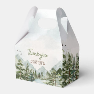 Lass der Adventure Begin Woodland Baby Shower Geschenkschachtel