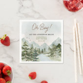 Lass der Adventure Begin Woodland Baby Shower Serviette (Beispiel)