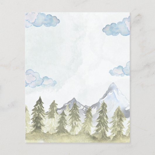 Lass der Baby-Dusche "Adventure Begin" mit Dankesc (Rückseite)