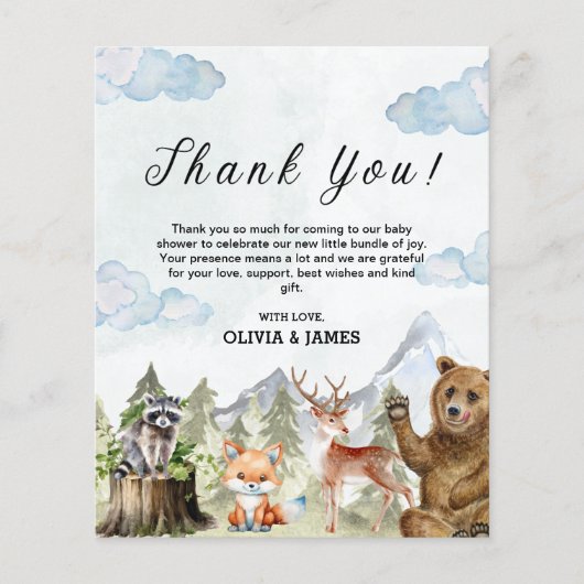 Lass der Baby-Dusche "Adventure Begin" mit Dankesc (Vorderseite)