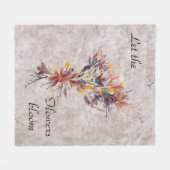 Lass der Blume Bloom Earth Tone Fleece Blanket (Vorderseite (Horizontal))