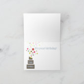 Lass der Confetti Fly Birthday Card Karte (Innenseite)