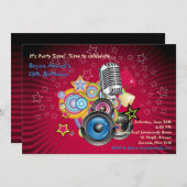 Lass der Einladung zum Musikspielen (Vorne/Hinten)