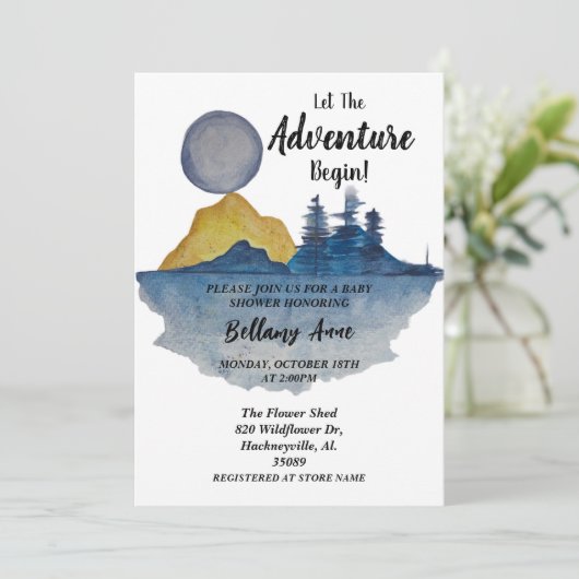 Lass der Einladung zur Erlebnisgründerdusche (Stehend Vorderseite)