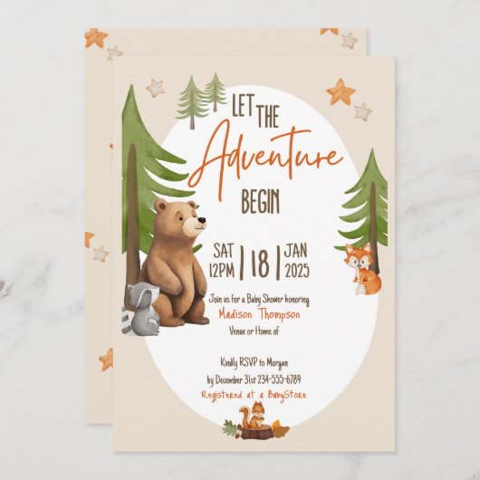 Lass der Einladung zur Erlebnisgründerdusche (Vorne/Hinten)