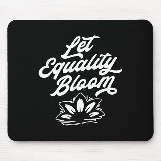 Lass der Gleichheit Bloom Retro Lotus Blume Pride Mousepad (Vorne)