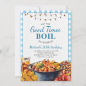 Lass der guten Zeiten kochen Meeresfrüchte Geburts Einladung (Vorderseite)