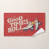 LASS DER GUTEN ZEITEN ROLL 80er RETRO ROLLER SKATE Badhandtuch Set (Handtuch)