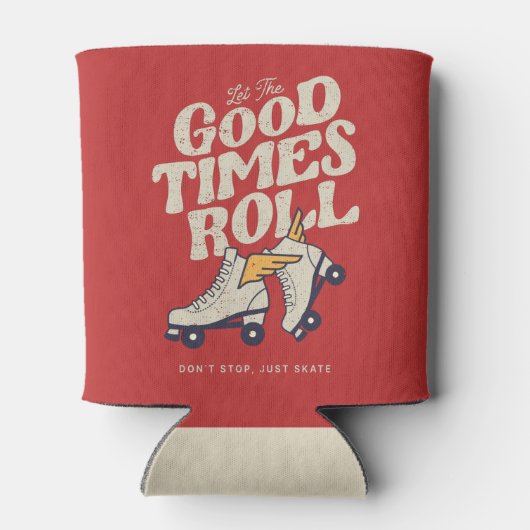 LASS DER GUTEN ZEITEN ROLL 80er RETRO ROLLER SKATE Dosenkühler (Rückseite)