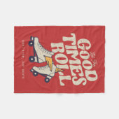 LASS DER GUTEN ZEITEN ROLL 80er RETRO ROLLER SKATE Fleecedecke (Vorderseite (Horizontal))