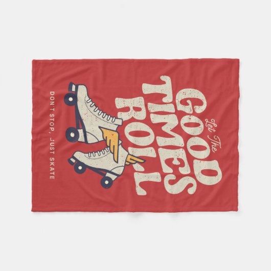 LASS DER GUTEN ZEITEN ROLL 80er RETRO ROLLER SKATE Fleecedecke (Vorderseite (Horizontal))