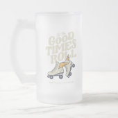 LASS DER GUTEN ZEITEN ROLL 80er RETRO ROLLER SKATE Mattglas Bierglas (Links)