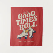 LASS DER GUTEN ZEITEN ROLL 80er RETRO ROLLER SKATE Wandteppich (Vorderseite)