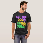 Lass der guten Zeiten Roll Mardi Gras Flag Mardi G T-Shirt (Vorne ganz)