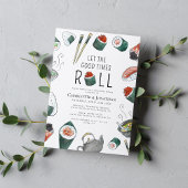 Lass der guten Zeiten Roll Sushi Probe Abendessen Einladung