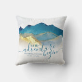 Lass der Hochzeit des Blauen Golfs Kissen (Rückseite)