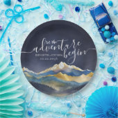 Lass der Hochzeit des Blauen Golfs Pappteller (Party)