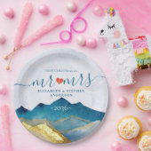 Lass der Hochzeit des Blauen Golfs Pappteller (Party)