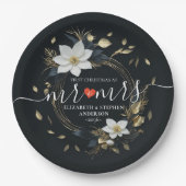 Lass der Hochzeit des Blauen Golfs Pappteller (Vorderseite)