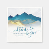 Lass der Hochzeit des Blauen Golfs Serviette (Vorderseite)