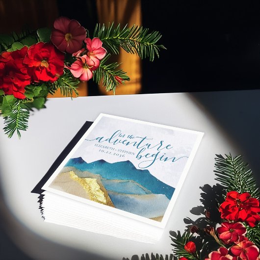 Lass der Hochzeit des Blauen Golfs Serviette