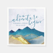 Lass der Hochzeit des Blauen Golfs Serviette (Vorderseite)