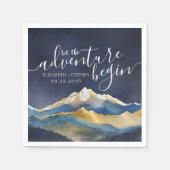 Lass der Hochzeit des Blauen Golfs Serviette (Vorderseite)