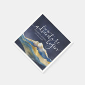 Lass der Hochzeit des Blauen Golfs Serviette (Ecke)