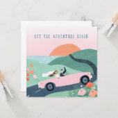 "Lass der Hochzeitskarte für den Abenteuer Begin Karte (Vorderseite/Rückseite Beispiel)