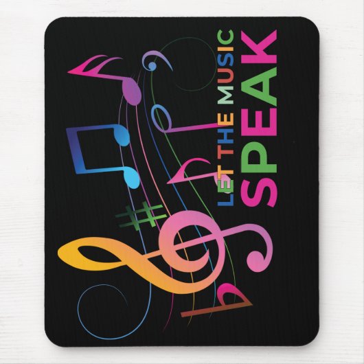 Lass der Musiksprache, Musiknotizen Mousepad (Vorne)