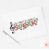 Lass der Musiksprache, Musiknotizen Rechteckiger Aufkleber (Umschlag)