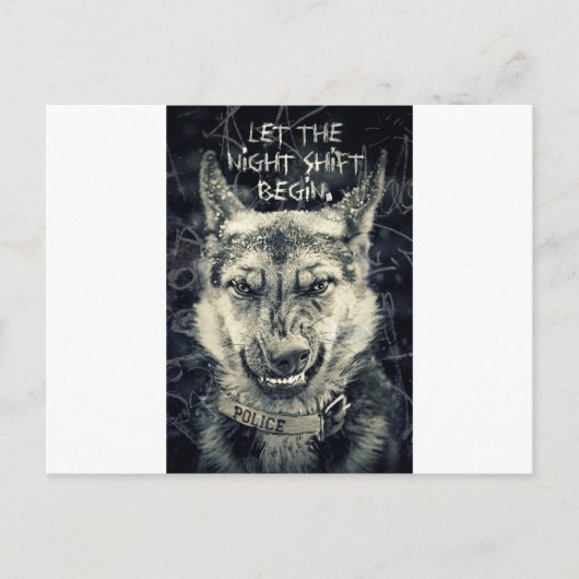 lass der Nachtschicht Postkarte (Vorderseite)