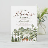 Lass der neutralen Baby-Dusche für den Adventure B Einladung (Stehend Vorderseite)