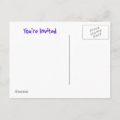 Lass der Rolle der guten Zeiten Einladungspostkarte (Rückseite)