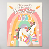 Lass der Rollen-Roller-Skate-Skaten Retro der gute Poster (Vorne)