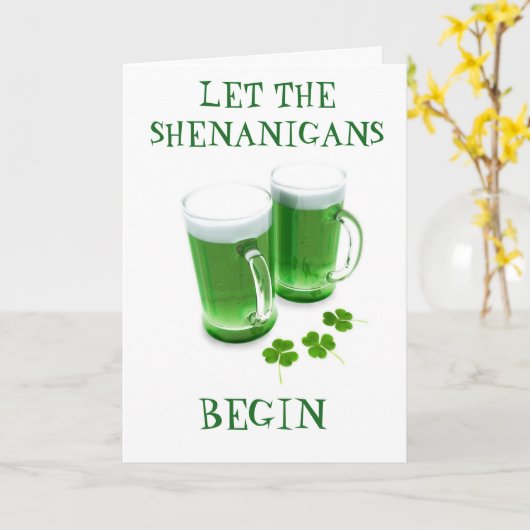 ***LASS DER SCHENANIGANER BEGINNT*** ST. PATRICK'S KARTE (Gelbe Blume)