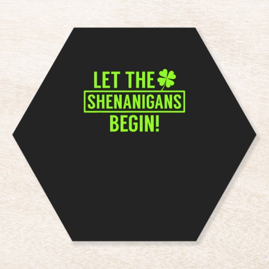 Lass der Shenanigans Begin Funny St Patricks T-Shi Untersetzer (Vorderseite)