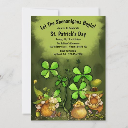 Lass der Shenanigans Begin St. Patrick's Day Party Einladung (Vorderseite)
