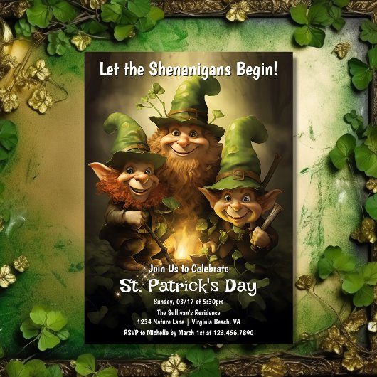 Lass der Shenanigans Begin St. Patrick's Day Party Einladung