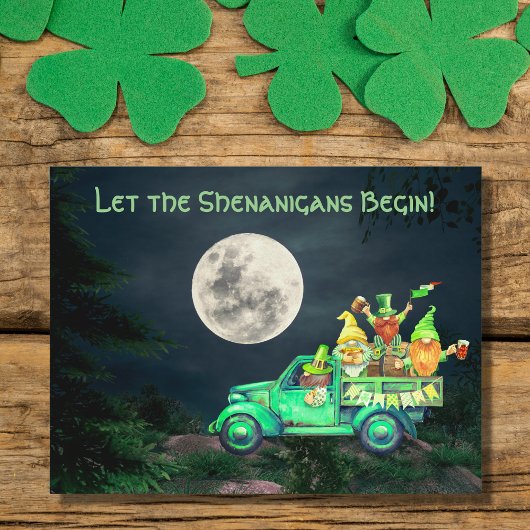 Lass der Shenanigans Begin St. Patrick's Day Postkarte
