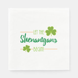 Lass der Shenanigans Begin St. Patrick's Day Serviette