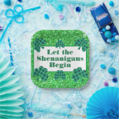 Lass der Shenanigans Beginnen Sie grünes Funkeln K Pappteller (Party)