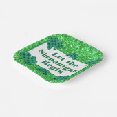 Lass der Shenanigans Beginnen Sie grünes Funkeln K Pappteller (Gewinkelt)