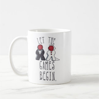 Lass der Spiele Begin Meeple Wedding Fun Art Kaffeetasse