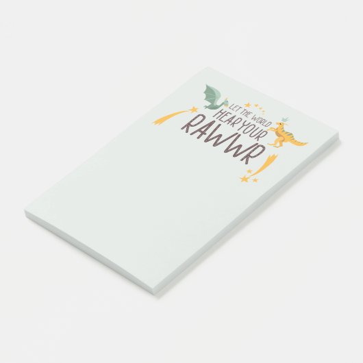 Lass der Welt höre dein Gehör Post-it Klebezettel (angewinkelt)