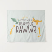 Lass der Welt höre dein Gehör Wandteppich (Vorderseite (Horizontal))