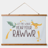 Lass der Welt höre dein Gehör Wandteppich Mit Holzrahmen (Vorne)