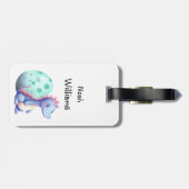 Lass der Welt höre deine ROAR! Niedliches Aquarell Gepäckanhänger (Rückseite horizontal)