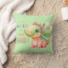 Lass der Welt höre deine ROAR! Niedliches Aquarell Kissen