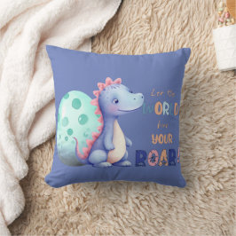 Lass der Welt höre deine ROAR! Niedliches Aquarell Kissen